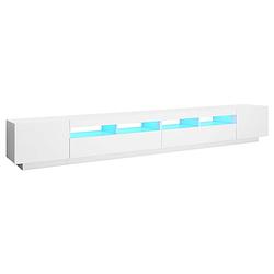 Foto van The living store tv-meubel - led-verlichting - wit - bewerkt hout - 300 x 35 x 40 cm - rgb led