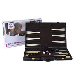 Foto van Longfield games backgammon piping groot - 18 inch - zwart
