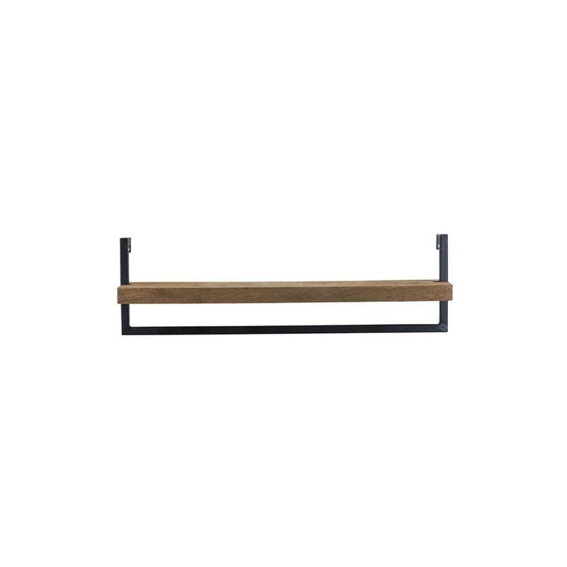 Foto van Wall shelf 80x15x24 cm maddison wood dark brown