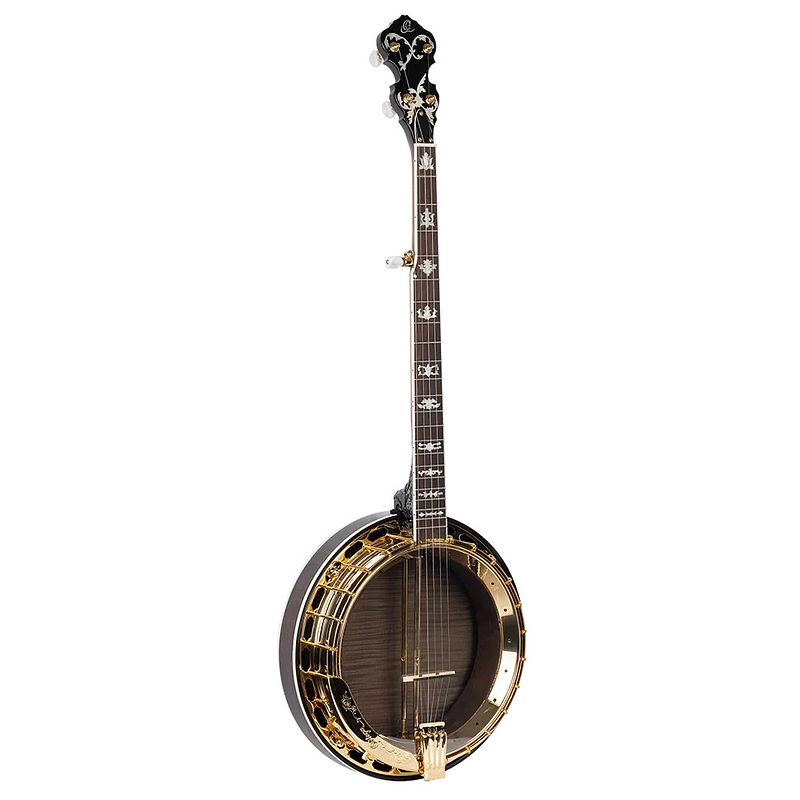 Foto van Ortega obj850-ma falcon series 5-string banjo natural met gigbag