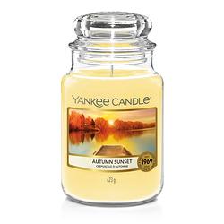Foto van Yankee candle geurkaars large autumn sunset - 17 cm / ø 11 cm