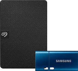 Foto van Seagate expansion portable 5tb + samsung usb-c flash drive 1