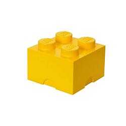 Foto van Set van 4 - opbergbox brick 4, geel - lego