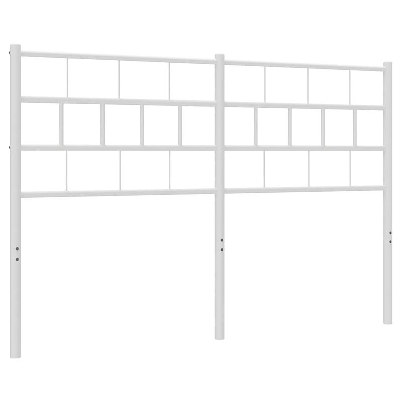 Foto van Vidaxl hoofdbord 135 cm metaal wit