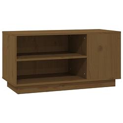 Foto van The living store tv-meubel - hout - 80 x 35 x 40.5 cm - honingbruin