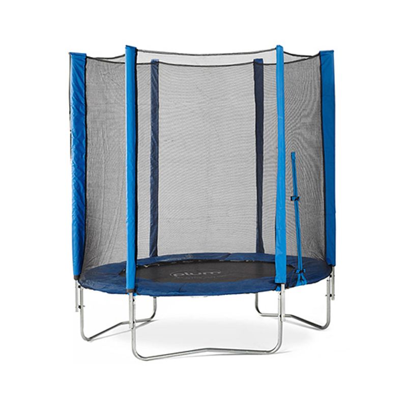 Foto van Trampoline met veiligheidsnet plum junior blauw