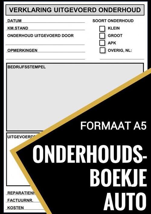 Foto van Onderhoudsboekje auto - universeel reparatie boek - auto onderhoudsboekjes - paperback (9789464486704)