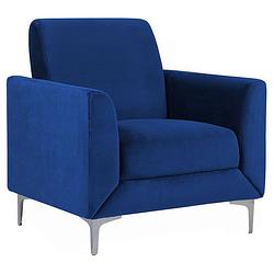 Foto van Beliani fenes - fauteuil-blauw-fluweel