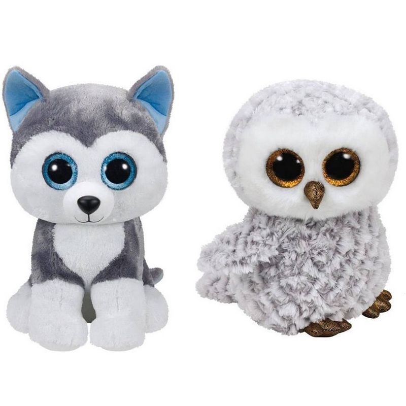 Foto van Ty - knuffel - beanie buddy - slush husky & owlette owl