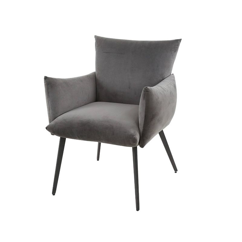 Foto van Anli style eetkamerfauteuil lobby antraciet velours