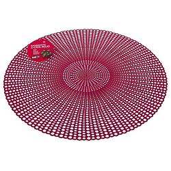Foto van Ronde kunststof dinner placemats rood-kleur met diameter 40 cm - placemats