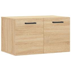 Foto van The living store zwevende wandkast - sonoma eiken - 60 x 36.5 x 35 cm - veel opbergruimte