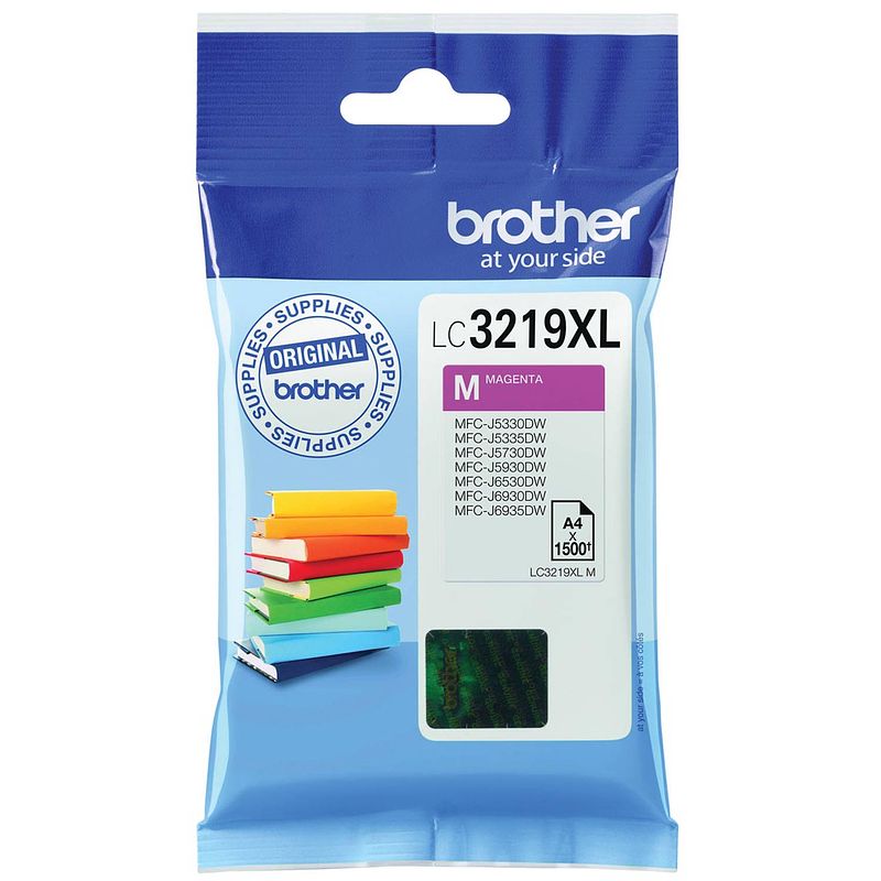 Foto van Brother inktcartridge, 1.500 pagina'ss, oem lc-3219xlm, magenta 5 stuks