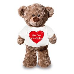 Foto van Lieve oma we miss you pluche teddybeer knuffel 24 cm met wit t-s - knuffelberen