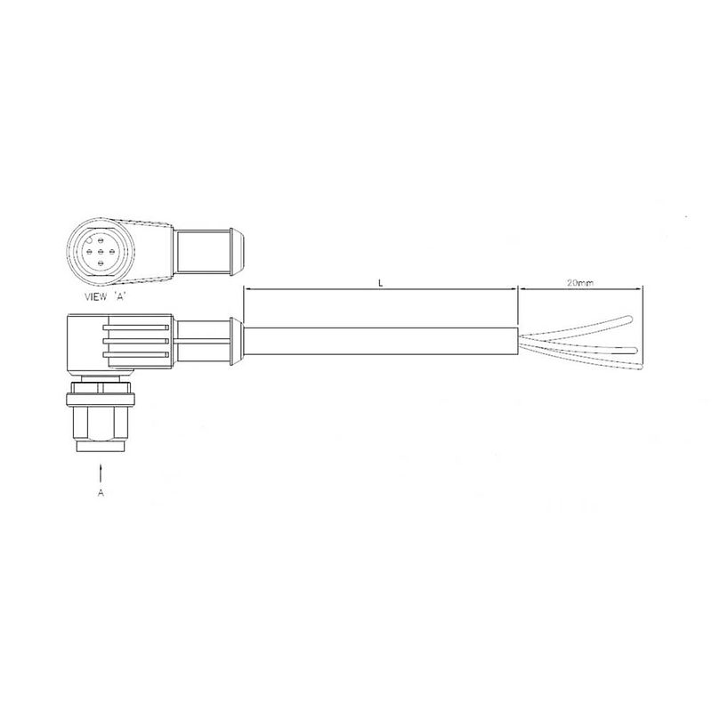 Foto van Te connectivity 1-2273047-3 sensor/actuator connector, geassembleerd m12 aantal polen: 5 bus, recht 5.00 m 1 stuk(s)