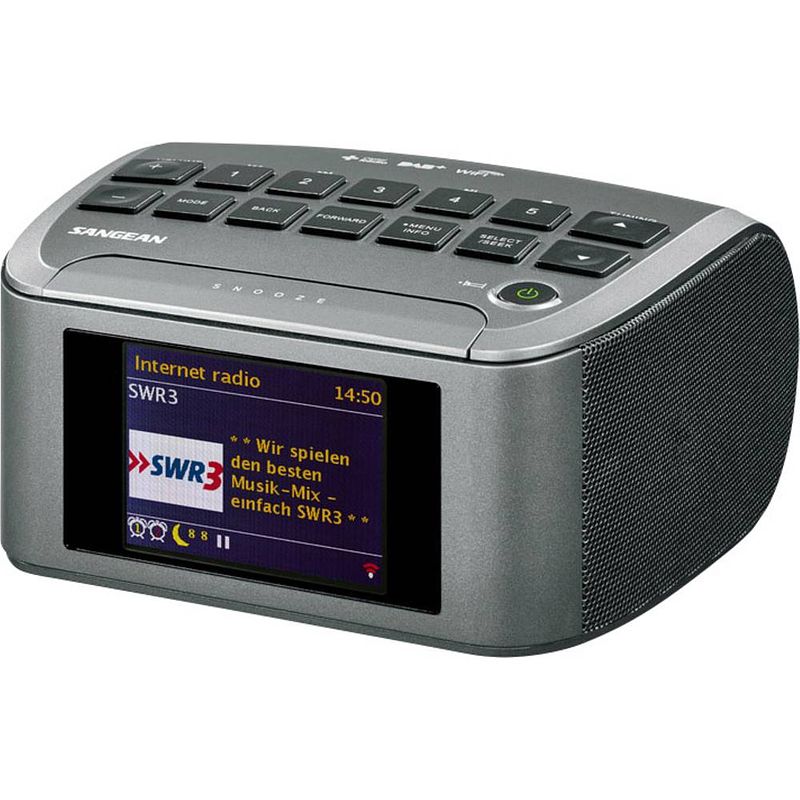 Foto van Sangean rcr-11 wf tafelradio met internetradio dab+, vhf (fm) aux, dlna, internetradio, usb grijs