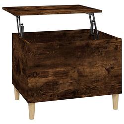 Foto van The living store salontafel lift-top gerookt eiken 60x44.5x45 cm - duurzaam materiaal + opbergruimte