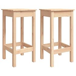 Foto van Vidaxl barstoelen 2 st 40x40x78 cm massief grenenhout