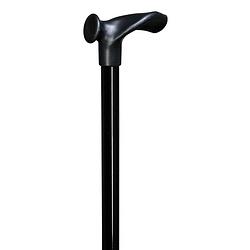 Foto van Gastrock verstelbare wandelstok - zwart - rechtshandig - relax-grip - ergonomisch handvat - aluminium - lengte 76 - 99cm