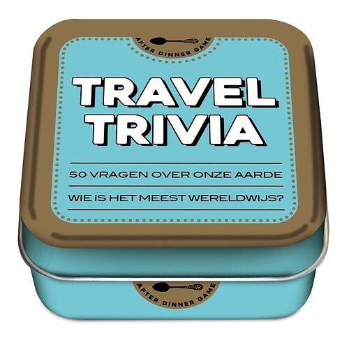 Foto van After dinner games - travel trivia - paperback (9789464085396)