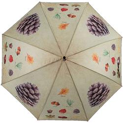 Foto van Esschert design paraplu bomen 120 x 95 cm polyester beige
