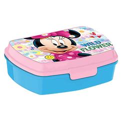 Foto van Disney minnie mousea broodtrommel/lunchbox voor kinderen - roze - kunststof - 20 x 10 cm - lunchboxen