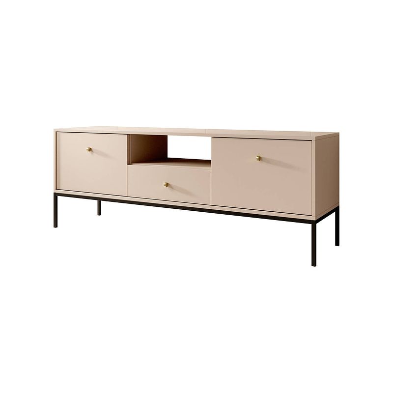 Foto van Meubella - tv-meubel moreno - beige - 154 cm