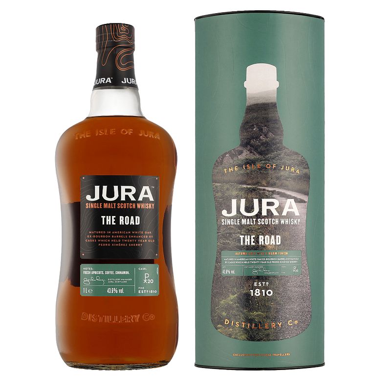 Foto van Jura the road 1ltr whisky + giftbox