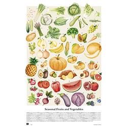 Foto van Grupo erik vegetales y frutas de temporada poster 61x91,5cm