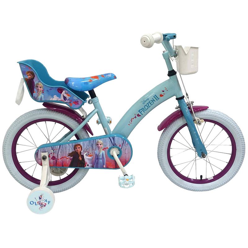 Foto van Kubbinga disney frozen 2 meisjesfiets 16 inch 25,4 cm meisjes terugtraprem blauw