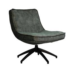 Foto van Dimehouse fauteuil industrieel groen velvet tommy - draaibaar