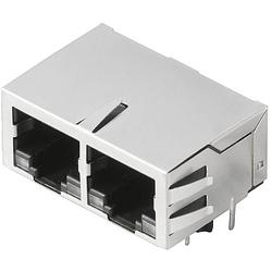 Foto van Weidmüller rj45g1 r12d 3.3eyg/yg rl 2036510000 bus, inbouw horizontaal aantal polen 8 zilver, zwart 180 stuk(s)