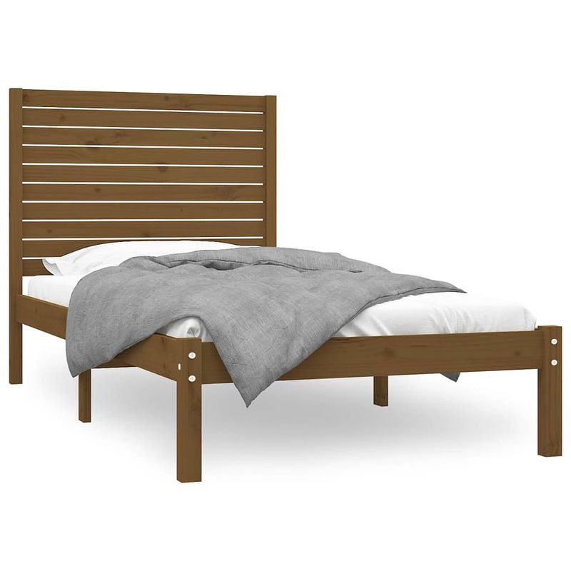 Foto van Vidaxl bedframe massief hout honingbruin 100x200 cm