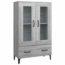 Foto van Vidaxl hoge kast 70x31x115 cm bewerkt hout grijs sonoma eikenkleurig