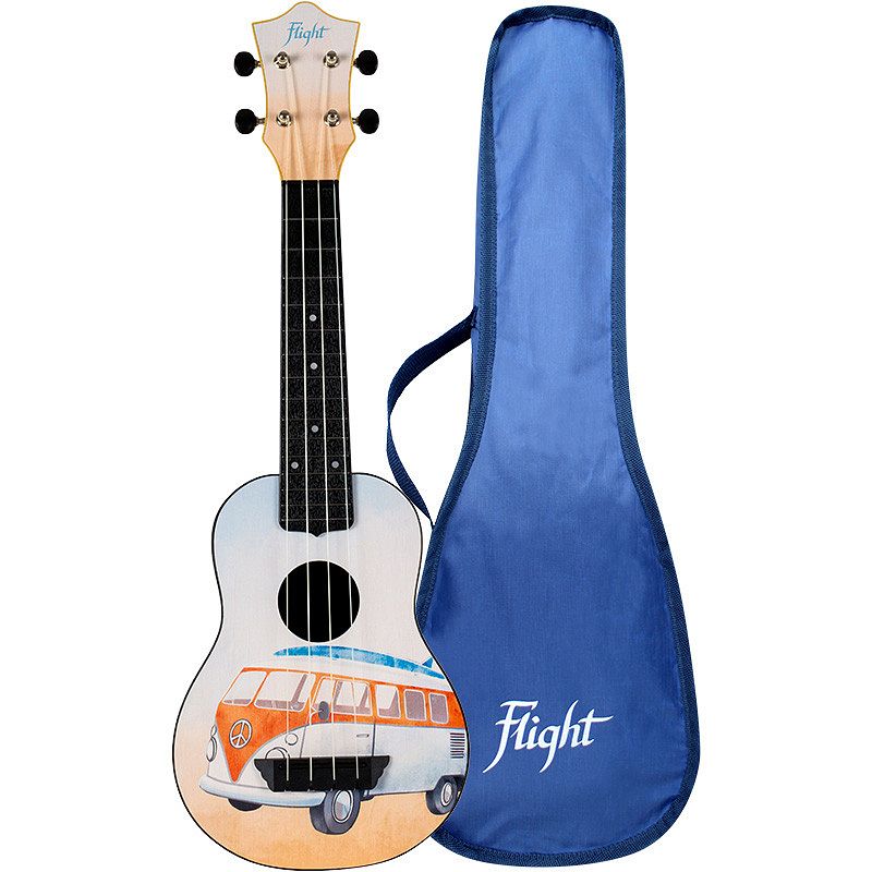 Foto van Flight travel series tus25 bus sopraan travel ukelele met gigbag