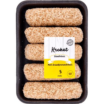 Foto van Ambachtelijke snacks kroket stoofvlees 5 stuks bij jumbo