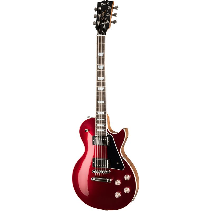 Foto van Gibson modern collection les paul modern sparkling burgundy elektrische gitaar met koffer