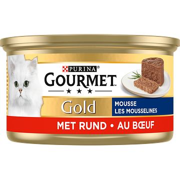 Foto van Purina® gourmet gold mousse met rund 85g bij jumbo