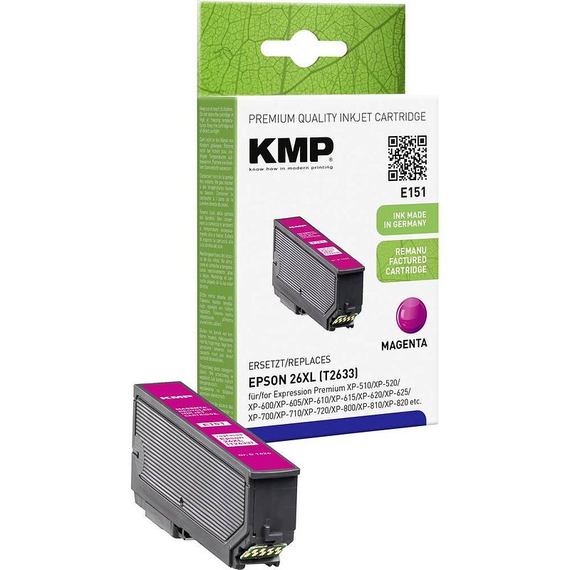 Foto van Kmp inkt vervangt epson t2633, 26xl compatibel magenta e151 1626,4006