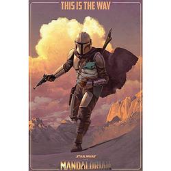 Foto van Pyramid star wars the mandalorian on the run poster 61x91,5cm