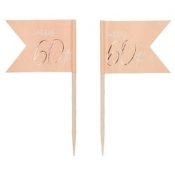 Foto van Prikkers elegant lush blush 60 jaar - 36 stuks