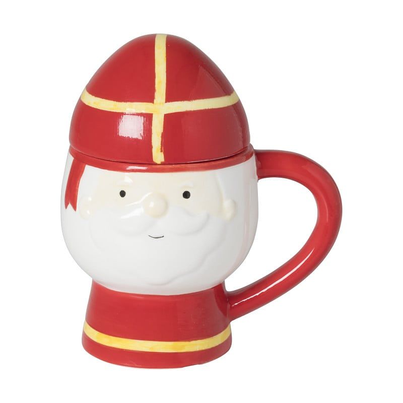 Foto van Sinterklaas mok - rood/geel/wit - 300 ml