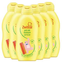 Foto van Zwitsal - anti klit shampoo - 6 x 200ml - beestenboel - voordeelverpakking