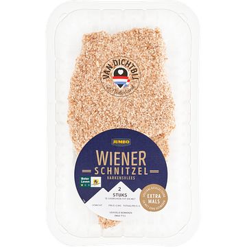 Foto van Jumbo varken filet schnitzel gepaneerd 2 stuks ca. 250g