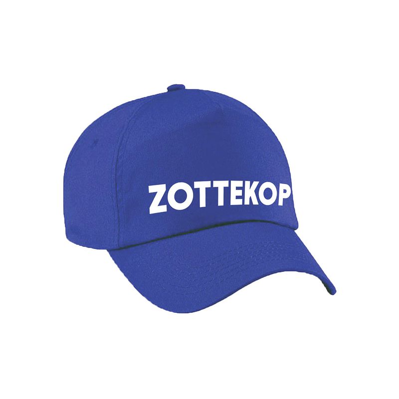 Foto van Carnaval fun pet / cap zottekop blauw voor dames en heren - verkleedhoofddeksels