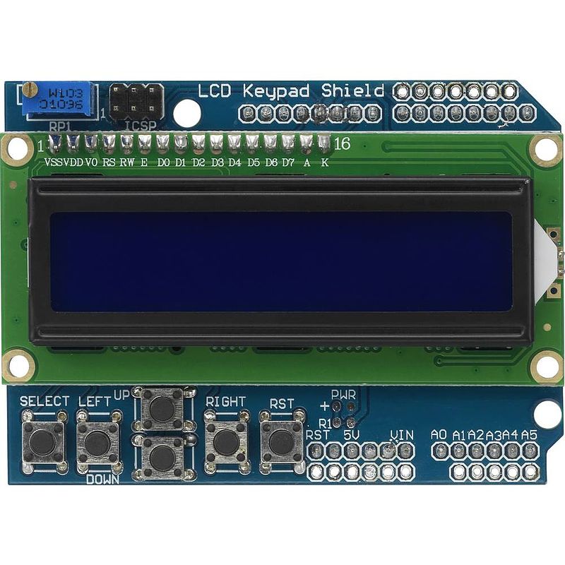 Foto van Tru components displaymodule 5.6 cm (2.22 inch) 16 x 2 pixel geschikt voor serie: arduino met achtergrondverlichting