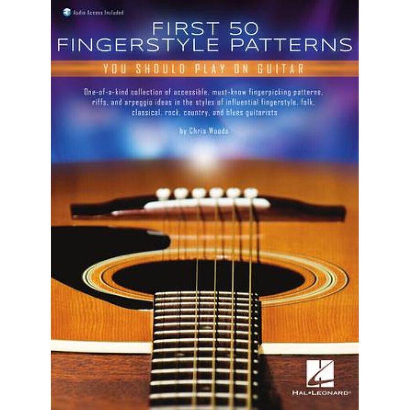 Foto van Hal leonard first 50 fingerstyle patterns you should play on guitar