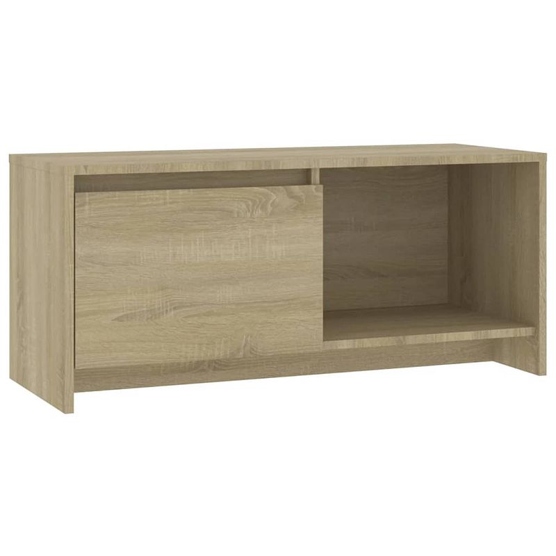 Foto van The living store tv-meubel stereokast - 90 x 35 x 40 cm - sonoma eiken