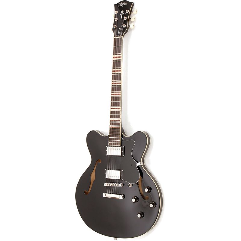 Foto van Hofner verythin ct black semi-akoestische gitaar