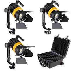 Foto van Falcon eyes bi-color mini led fresnel set p-5ad-k3